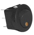 Spst Illuminated Amber Led Rocker Switch 12vdc 