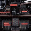 Custom Automotive Car Floor Mats For 99 Sedan Suv Sports Men Women Protection Full Coverage Pads Anti-slip Leather Lining Beige