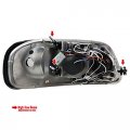 Black Bezel Led Halo Projector Headlights Made For 97-03 Ford F-150