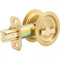 Round Pocket Door Lock Privacy Bed Bath Latch 2-3 8 Backset Rcl Satin Brass By Stone Harbor Hardware