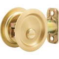 Round Pocket Door Lock Privacy Bed Bath Latch 2-3 8 Backset Rcl Satin Brass By Stone Harbor Hardware 