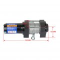 12v 4000lbs Electric Winch Towing Trailer Steel Cable Off Road W Wireless Remote