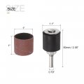 Uxcell 50 Pcs 1 Inch Sanding Sleeves Sandpaper Set 120 Grit With 2 0 79 Drum Mandrels For Rotary Tools