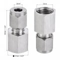 Uxcell Compression Tube Fitting G1 4 Female Thread X 1 Od Straight Coupling Adapter 304 Stainless Steel 2pcs