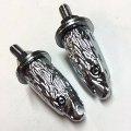 Semt-2 Pcs Chrome Eagle Head Bolts Screws Compatible With Universal License Plate Tag Frame Windshield Trim Fantastic