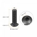 Uxcell M8x25mm Hex Socket Button Head Cap Bolts Screws Alloy Steel 10pcs