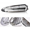 G-plus Chrome Hood Grille Air Intake Vent Cover Compatible With Freightliner M2 100 106 112 2002-2018 Mesh Upper Grill