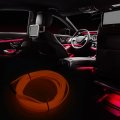 2 Meter 6ft Neon El Wire String Strip Orange Cold Light Glow With Cigarette Lighter For Car Interior Decoration