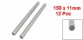 12 Pcs Silver Tone 11mm Dia 150mm Long Glitter Hot Melt Glue Stick Rod