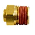 Tectran Pl1368-8d Push Lock Fitting Male Connector Brass D O T For Nylon Tubing 2 Tube Size 1 Pipe Thread Pack Of 5 