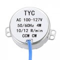 Uxcell Synchronous Motor Ac 100-127v 10-12rpm 50-60hz Ccw Cw 4w D Shaft