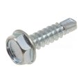 Self Tapping Screws 5 Pieces Steel With Chrome Finish Hex Drive Style Zinc Plating 3 4 In Overall Length 10 Thread Size