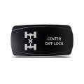 Ch4x4 Rocker Switch Center Diff Lock Symbol Horizontal Green Led