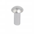 Uxcell 100pcs M5 X 12mm Aluminum Half Round Head Solid Rivet Fastener Silver Tone