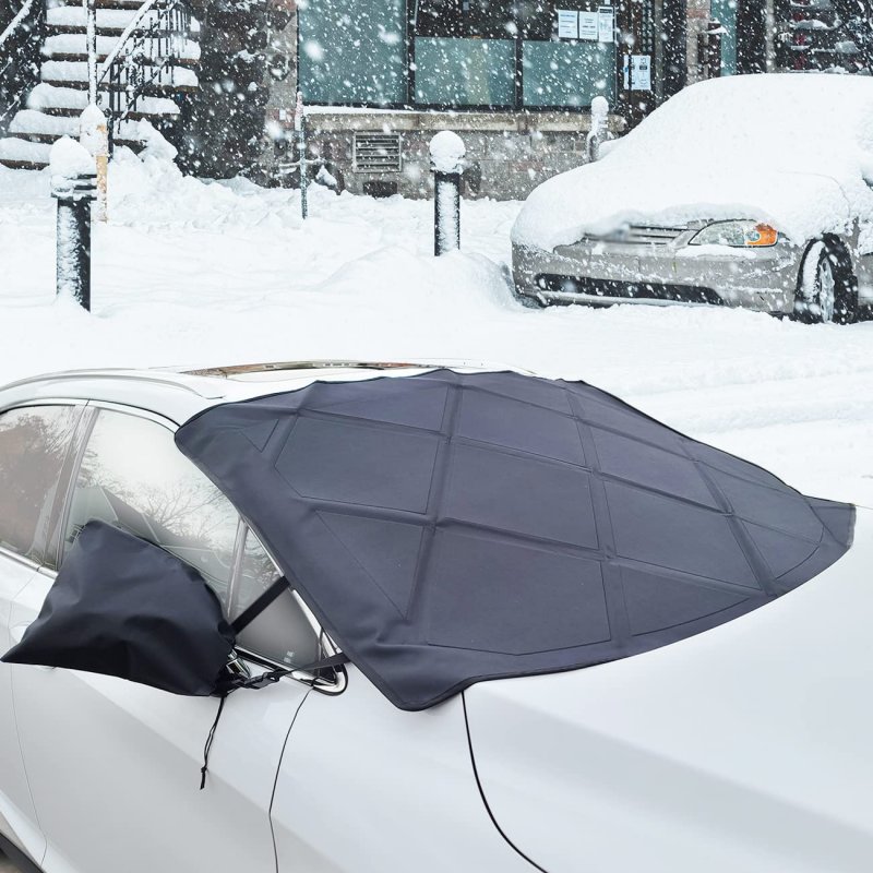Autotech Park Snow Windshield Cover For 2014-2021 Porsche Macan Custom-fit Ice And Frost Comes With Rear Mirror