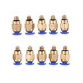 Eowpower 10 Pcs Pc4-m6 Pneumatic Air Straight Quick Fitting 4mm Thread M6 One Touch Hose Connector 