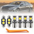 12pcs White Interior Led Lights Bulb Kit For Hyundai Sonata 2015 2016 2017 2018 2019 Map Dome Trunk License Plate Super Bright