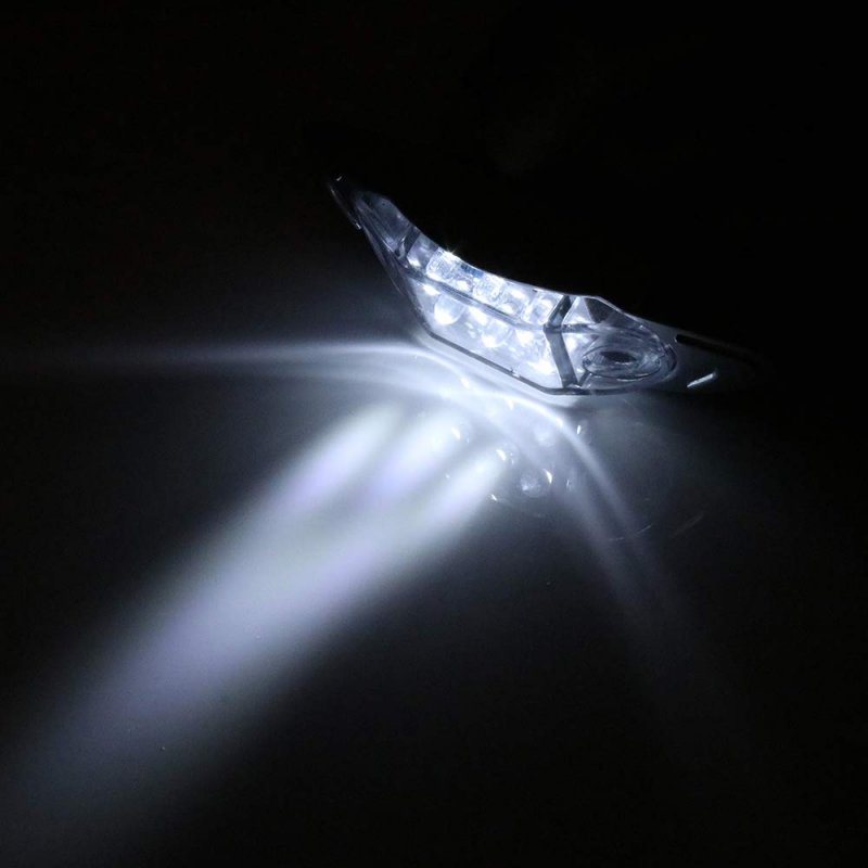 6led Side Marker Light 5pcs Red White Fish Shape Trailer Lamp Stop Turn Tail Fit For Boats Van Truck Pickups 12v Waterproof