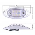 6led Side Marker Light 5pcs Red White Fish Shape Trailer Lamp Stop Turn Tail Fit For Boats Van Truck Pickups 12v Waterproof