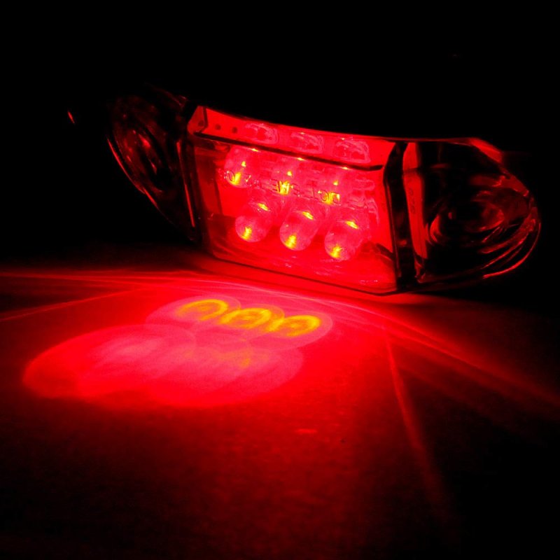 6led Side Marker Light 5pcs Red White Fish Shape Trailer Lamp Stop Turn Tail Fit For Boats Van Truck Pickups 12v Waterproof