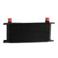 Universal Aluminum Engine Transmission Oil Cooler 16 Row British Model Black An-10 Inlet Outlet 13 00 X 5 6 2 In Overall Size 
