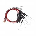 10pcs Prewired 0603 White Surface Mounted Devices Led Light Emitting Diode Dc 6-18v Micro Wired Soldered Mini Lights With 