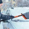 36 In Extendable Snow Brush And Ice Scraper With 360 Degrees Rotating Head Telescopic Car Windshield Removal Tool For Suv Truck 