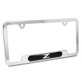 Nissan 370z Z Logo Real Carbon Fiber Nameplate Chrome Stainless Steel License Plate Frame 