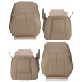 Carbhub Leather Seat Cover Tan For Driver Passenger Bottom Lean Back Ford F150 2009 2010 2011 2012 2013 2014