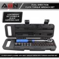 Abn Dual Direction Click Torque Wrench 1 4 Drive 40-200 In Lb 5-25 Nm Inch Pound Lug Nut And Adapter 16pc Set