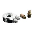 Universal An10 Engine Transmission Oil Cooler Kit For Japanese Models 30 Row Silver Aluminum With Filter Thermostat Adapter B 