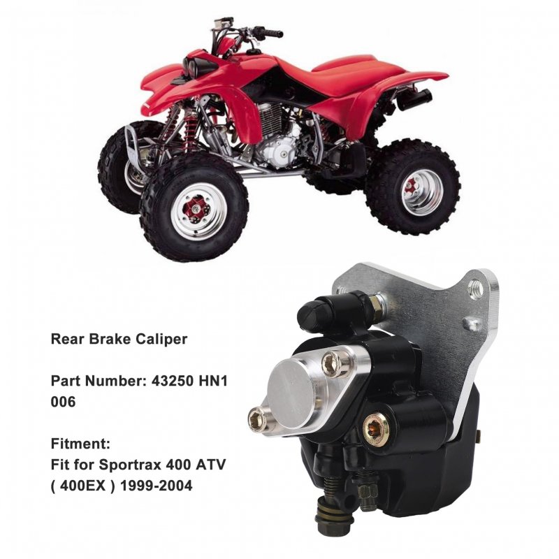 Rear Brake Caliper For Sportrax 400 400ex 1999-2004 43250 Hn1 006 With Pads Enhanced Braking Performance Robust Construction