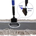 Jincleana 24 Industrial Class Cotton Floor Mop Dry to Attract Dirt Dust Or Hardwood Clean Office Garage Care Telescopic Pole Height Max 59 X 11 