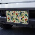 Graphics More Macaws Parrots Jungle Rainforest Pattern Novelty Metal Vanity Tag License Plate