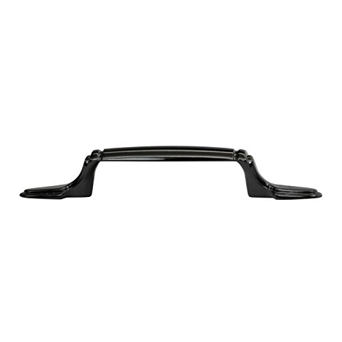 10 Pack Rok Hardware 3 76mm Hole Old World Style Reflective Black Chrome Pull Handle 5-1 32 128mm Overall Length P330176blkn