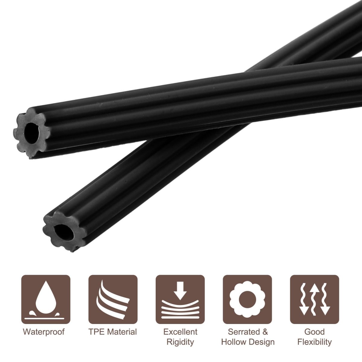 Tpe Screen Spline 0 14 X65 6ft Round Window Repair Retainer For Door Screens Replacement 20 Meter Black