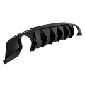 Rear Bumper Diffuser For 2015-2023 Chrysler 300 Models Dual Round Exhaust Shark Fin Style Lower Valance Lip Protector Splitter