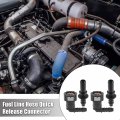 X Autohaux 3 8 9 49mm Sae To 5 16 8mm 90 Degree Fuel Line Hose Quick Release Connector Disconnect Nylon 2 Set