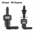 X Autohaux 3 8 9 49mm Sae To 5 16 8mm 90 Degree Fuel Line Hose Quick Release Connector Disconnect Nylon 2 Set