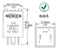Cec Industries Ef31l Electronic Turn Signal Flasher Relay Led Compatible 3 Prongs 12 Volts 
