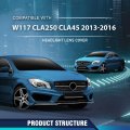 Headlight Lens Covers Left Right Side For Benz Cla Class W117 2013 2014 2015 2016 Front Headlamp Cover Clear