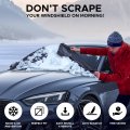 Econour Car Windshield Cover For Ice And Snow Durable Frost Protector Sleet Winter-ready Anti-theft Straps Included Suv Size 30