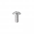 Uxcell Flanged Button Head Socket Cap Screws M3 6mm Hex Drive 304 Stainless Steel Fasteners Bolts Fully Threaded Machine Screw