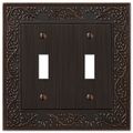 Amertac 43ttvb 2 Toggle English Garden Wallplate Aged Bronze 