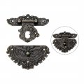 Uxcell 2 Sets Wood Case Chest Box Rectangle Clasp Closure Hasp Latches Bronze Tone 86 X 76mm