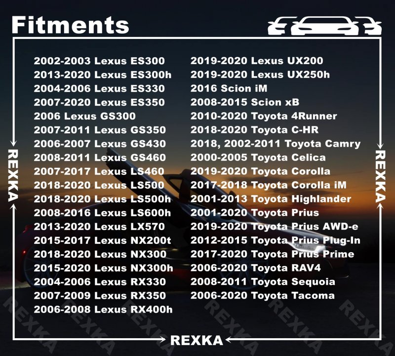 Rexka 10pcs Fuel Door General Purpose Specialty Rivet For Toyota Lexus 90269-06017 90269-a0005