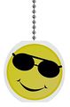 Yellow Smiley Face With Sunglasses Solid Ceramic Fan Pull 
