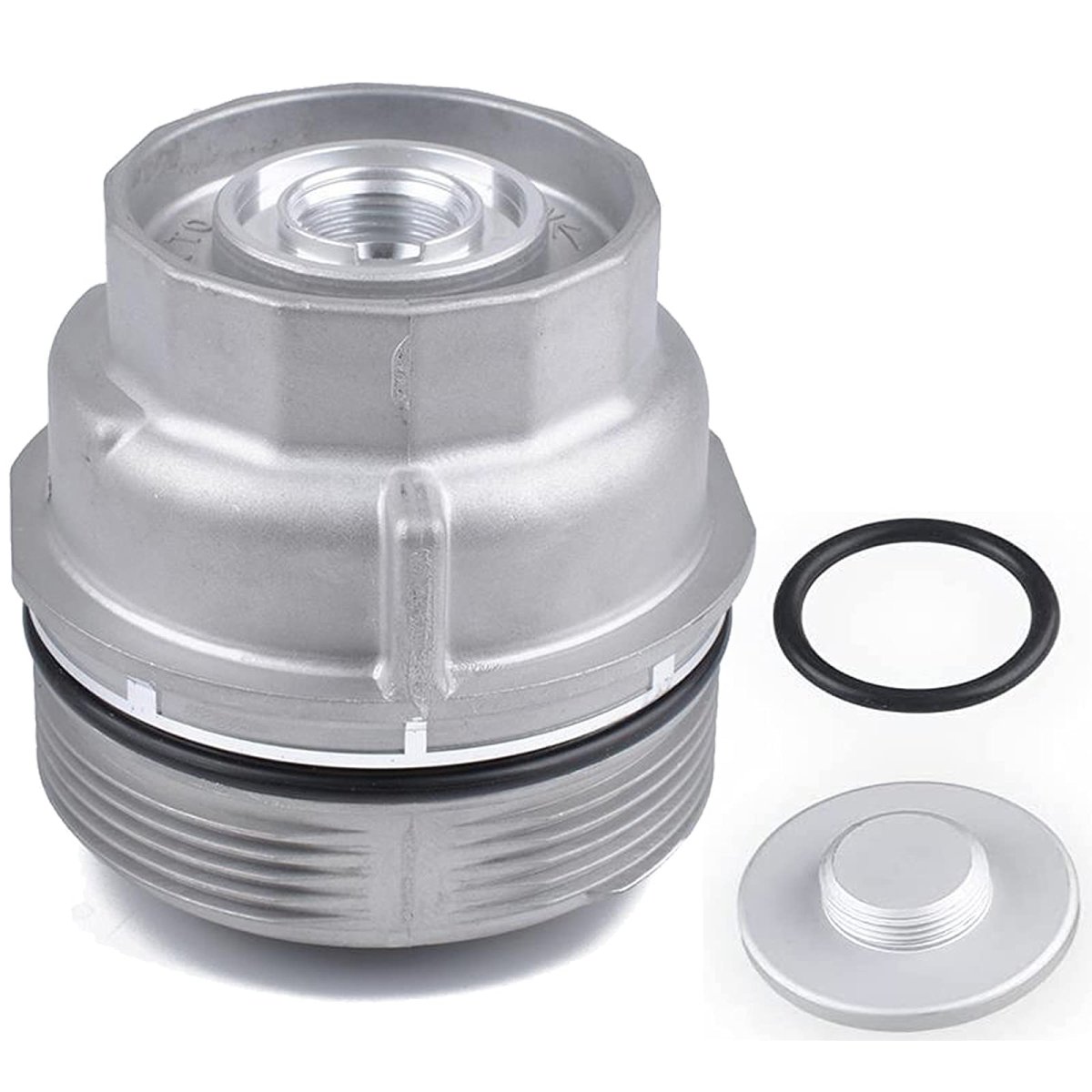 15620-31060 Oil Filter Housing Cap With 15643-31050 Plug Aluminum Cover For Toyota Camry 4runner Rav4 Tacoma Sequoia Es350