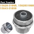 15620-31060 Oil Filter Housing Cap With 15643-31050 Plug Aluminum Cover For Toyota Camry 4runner Rav4 Tacoma Sequoia Es350