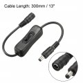 Uxcell Dc Power Splitter With Switch 1 Female To Male 5 5mm X 2 1mm Y Adapter Cable For Cctv Camera Led Strip Light 2pcs